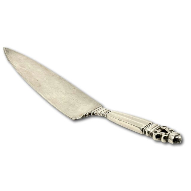 Antique Jensen Denmark "Acorn" Pattern Sterling Silver Pie