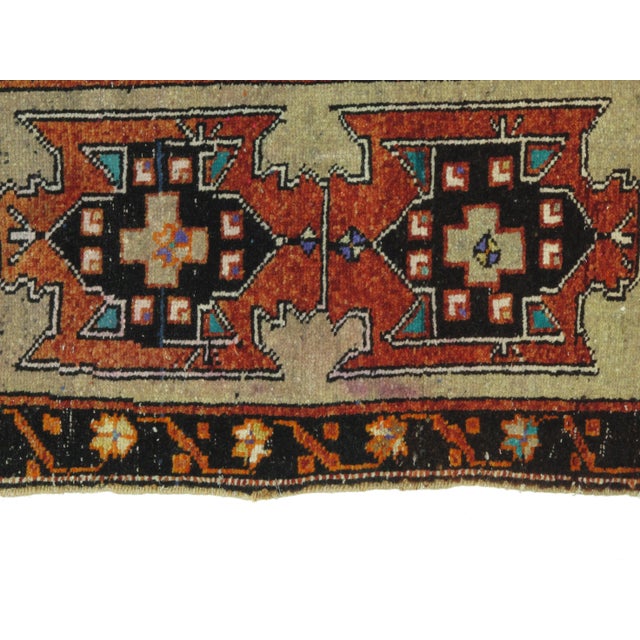 Turkish 1970s Vintage Small Turkish Oushak Rug - 1′8″ × 2′ For Sale - Image 3 of 5