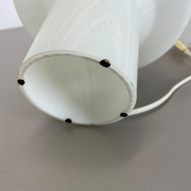 Original Glass Mushroom Zebrano Desk Light No2 attributed to Peill & Putzler, Germany, 1970s For Sale - Image 13 of 15
