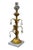 Mid 20th Century Hollywood Regency table lamps - columns of dropping leaves of gilt toleware, set on white marble bases,...