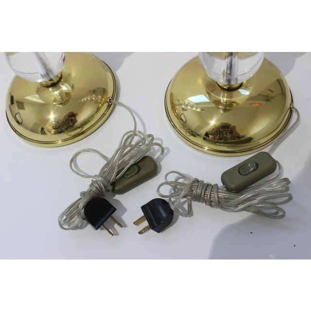Brass 1930s Vanity Lamps French Art Deco For Sale - Image 8 of 13
