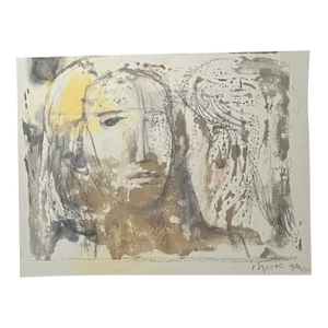 Henry Moore Lithograph "Two Female Heads"