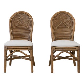 Set of Bamboo Chairs, Spain, 1980s For Sale