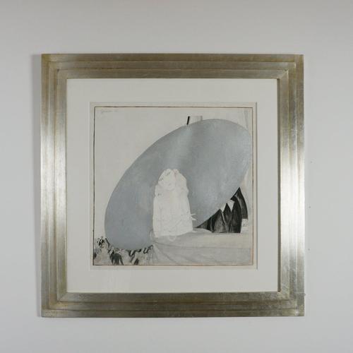 Portrait of Belgian actress Jane Marnac by Charles Gesmar. Gouache and ink on paper with some watercolour. Signed ‘C....