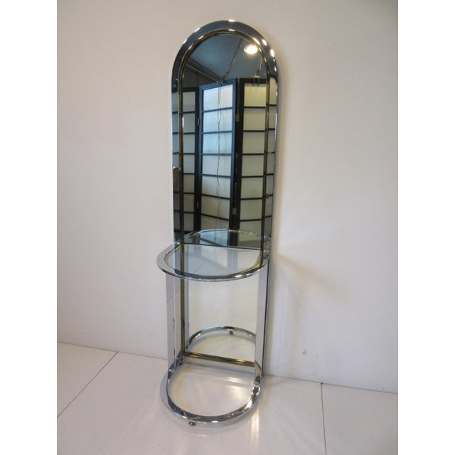 Late 20th Century Leon Pace Standing Racetrack Hall Mirror From the Pace Collection For Sale - Image 5 of 13
