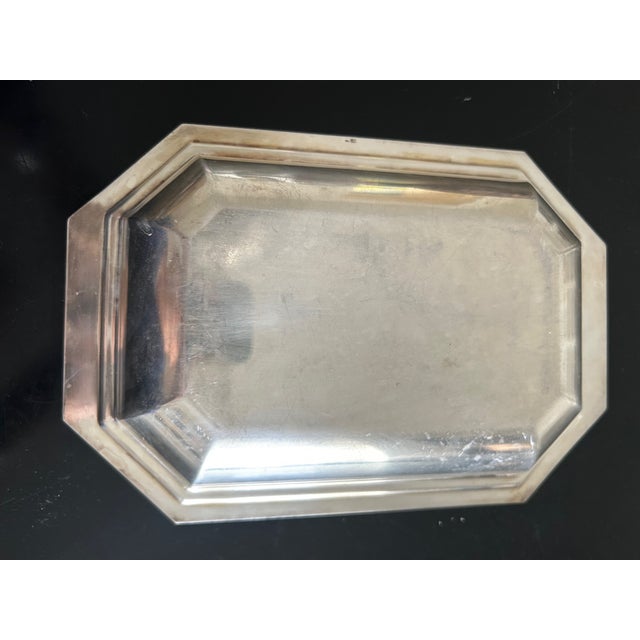 Art Deco Silver-Plated Metal Dish, 1930s For Sale - Image 7 of 9