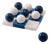 Lapis Blue /White Italian Alabaster Marble Tic-Tac-Toe For Sale