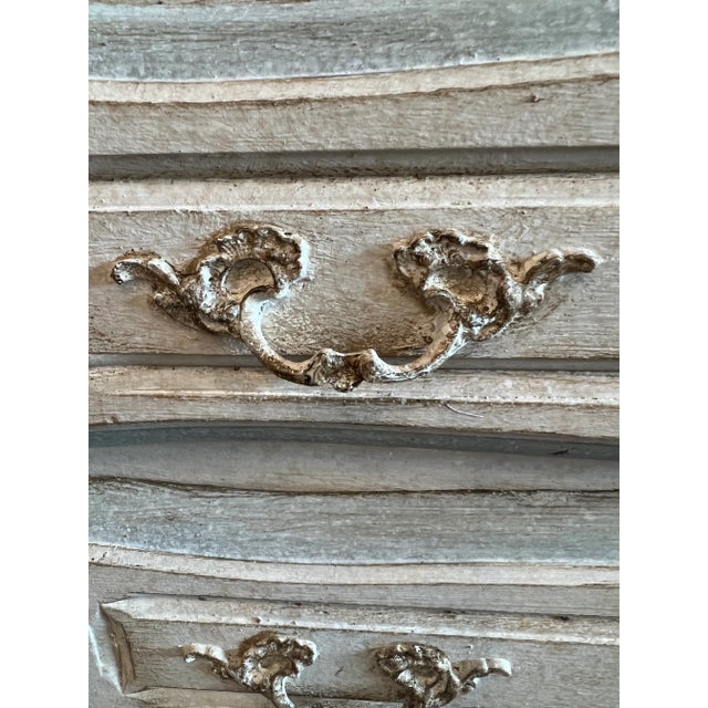 French Country Vintage Country French Occasional Painted Cabinet Nightstand - Mid 20th C For Sale - Image 3 of 9