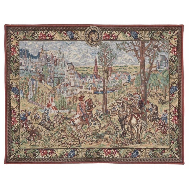 This tapestry is fully lined incorporating a sleeve along the top for hanging with a Hines hanging rod. Alternatively,...