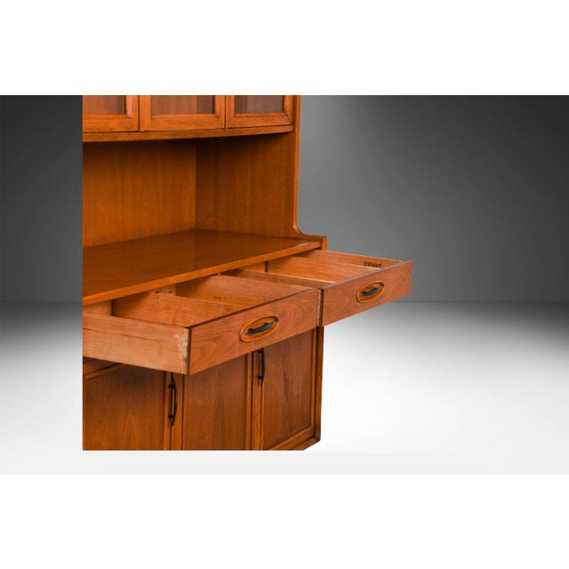 Mid-Century Modern Hutch China Cabinet Morganton Furniture CopenArt Line For Sale - Image 9 of 14