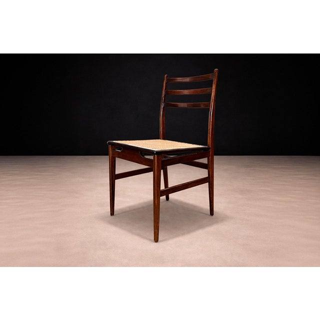 1960s Chair in Rosewood & Cane, Alexandre Rapoport, 1960s For Sale - Image 5 of 12