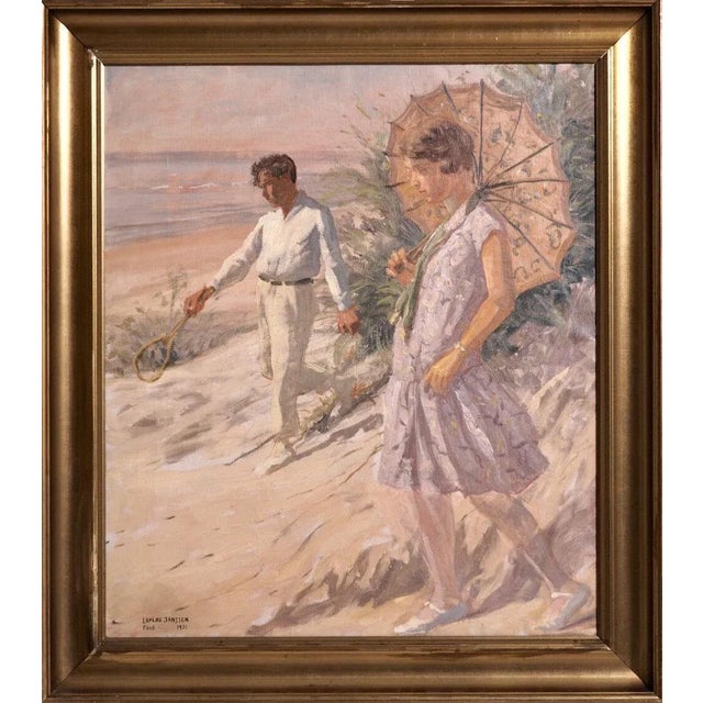 Luplau Janssen, Fanø, Painting, Oil on Canvas, 1926 For Sale - Image 9 of 9