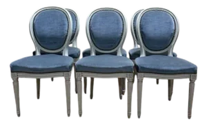 Louis XVI Style Medallion Chairs, Set of 6