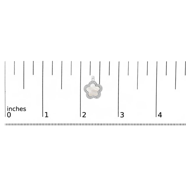 Early 21st Century 14K White Gold Mother of Pearl and 1/5 Cttw Diamond Halo Star Stud Earrings For Sale - Image 5 of 5