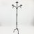 Hand Forged Iron Floor Candelabra 52″ (133cm) Antique Copper Patina 3-Arm Classic Plate Candle Holder Tall Rustic Decor For Sale - Image 6 of 7