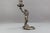 French Art Nouveau Pewter Candlestick with Lady Sculpture, 1920s For Sale - Image 3 of 18