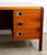 1960s Mid Century Modern Desk Solid Walnut Executive Office 3 Drawer Floating Chrome For Sale - Image 10 of 12