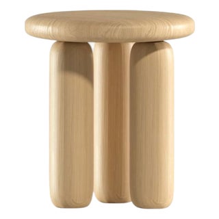 Rope Stool in Gentle Natural Oak by Virginia Arlotto For Sale