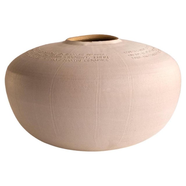 Ceramic La Danse D'une Décision Vase 13 in White Stoneware by Marie Martin Ceramics For Sale - Image 7 of 7