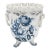 Vintage Ceramic Blue and White Planter For Sale