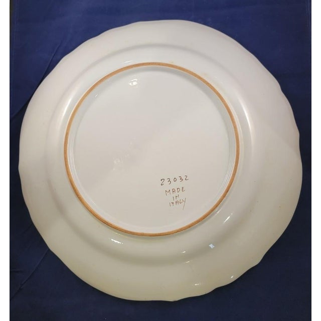 The Faenza Garofano Blue Carnation pattern is a highly collectible, traditional Italian majolica. The platter is high...