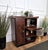 Very elegant Italian Art Deco Mid-Century Modern drinks dry bar cabinet in beautiful veneer walnut briar burl wood,...