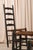 1900 - 1909 Set of 6 Antique Shaker Ladder Back Dining Chairs | Ebonized Wood, Hand-Woven Rush Seats For Sale - Image 5 of 14
