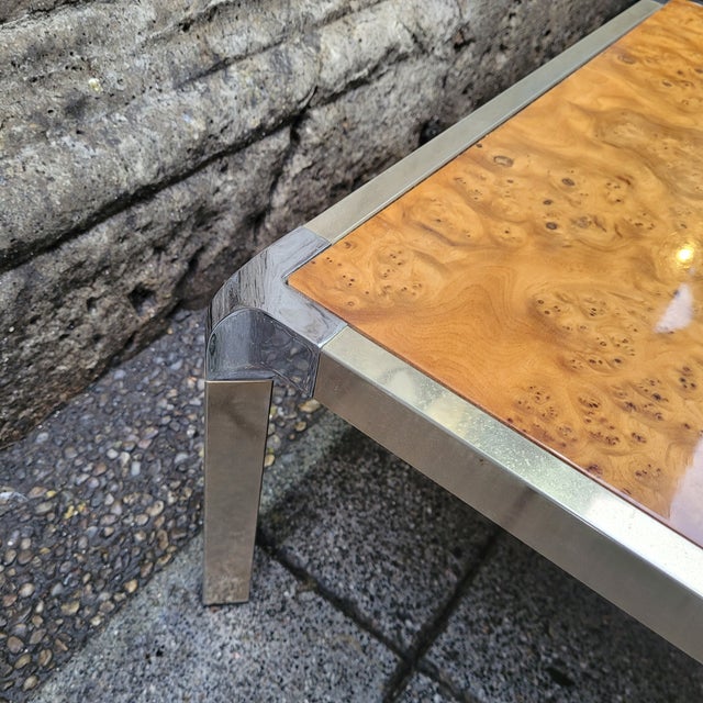 Coffee Table in Root Wood and Steel, 1970s For Sale - Image 18 of 18