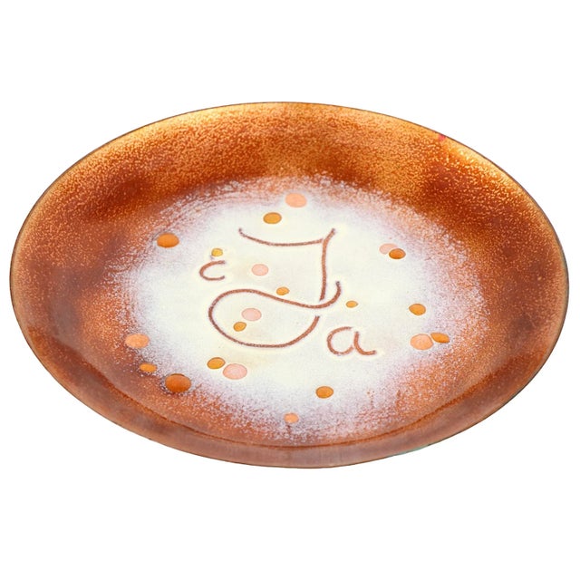 Mid Century Enamel Bowl Signed Betta C 1950/1960’s For Sale - Image 9 of 9