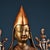 Late 19th Century Gilt Bronze Tsongkhapa Statue, Tibetan Buddhist Figure, 800g For Sale - Image 4 of 9