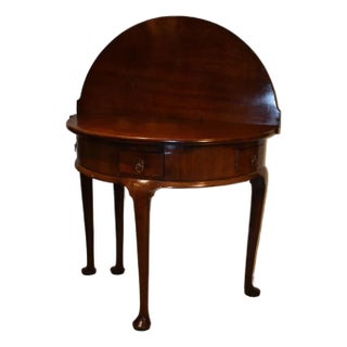 English Walnut Queen Anne Card Table For Sale