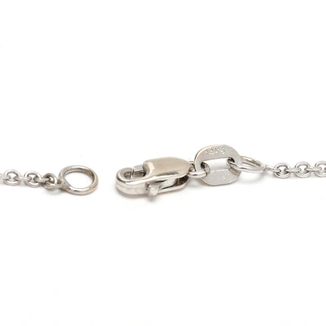 2.2ctw Diamond Cluster Station Necklace, 14k White Gold, Length 17 In For Sale In Greensboro - Image 6 of 6