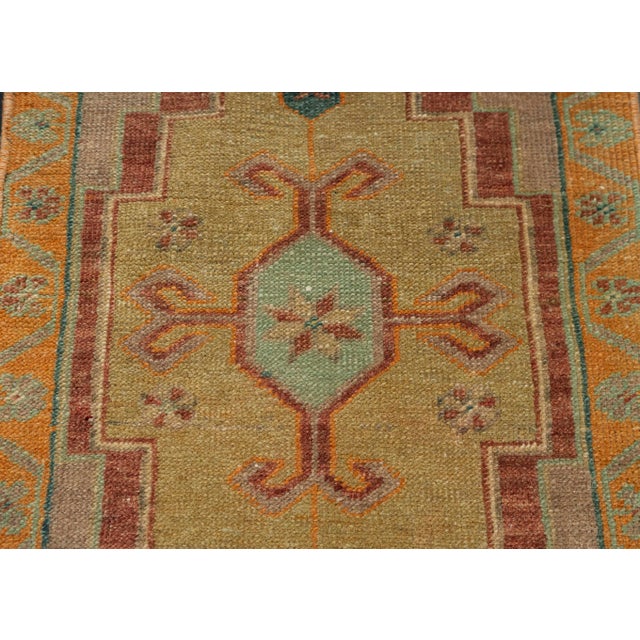 Turkish Mini Rug Oriental Hand Knotted Vintage Rug 1'7" x 3'3" #21229 For Sale - Image 4 of 8