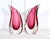 Mid 20th Century Murano Glass Pink Sommerso Teardrop Vases by Luigi Onesto, 1970's Pair For Sale - Image 5 of 8