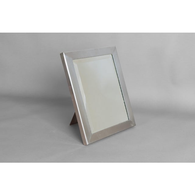 Early 20th Century silver plated vanity mirror. Some scratching to glass. U.K circa 1930.