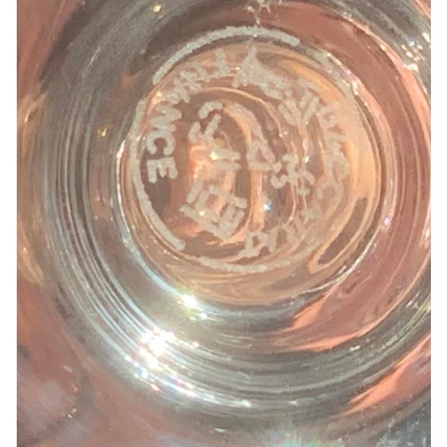 Modern 1980s Baccarat Capri Optic Claret Wine Stems - Set of 6 For Sale - Image 3 of 4