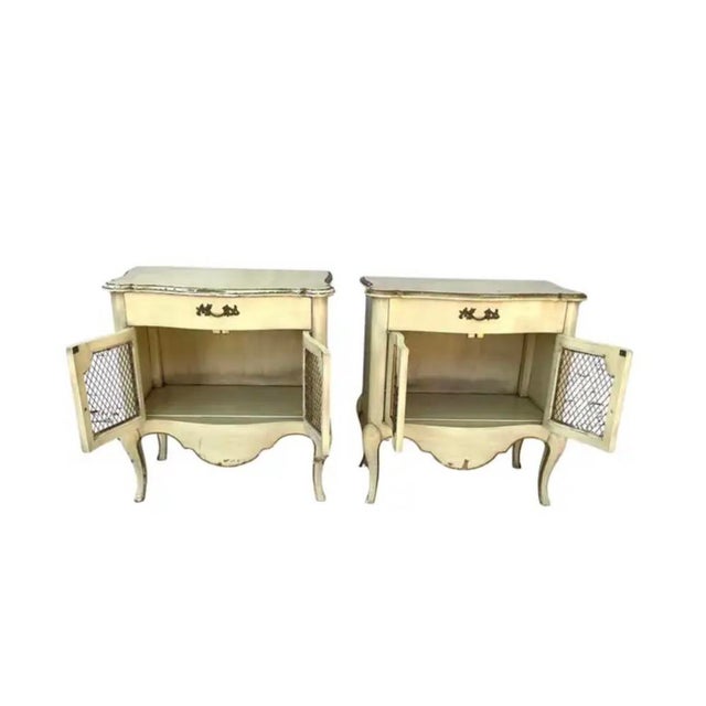 Wood Louis XV Style Nightstands by John Widdicomb, a Pair For Sale - Image 7 of 15