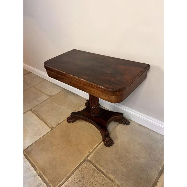 Early 19th Century Antique Regency Rosewood Card Table, 1830 For Sale - Image 5 of 9