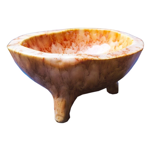 Tripod Bowl by the Potters of Accolay, France, 1950s For Sale