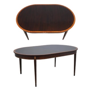 Stickley Mahogany Federal Style Inlaid Dining Table For Sale