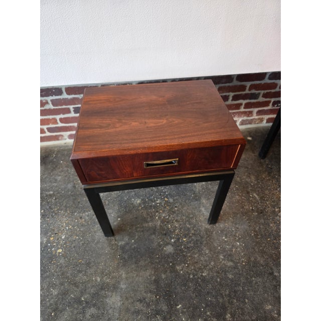 Pair Nightstands Walnut Founders MCM Vintage For Sale - Image 6 of 14