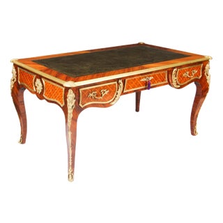 19th Century Louis Revival Ormolu Mounted Bureau Plat Desk For Sale