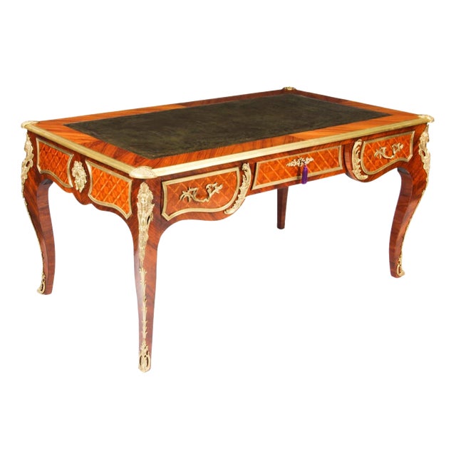 19th Century Louis Revival Ormolu Mounted Bureau Plat Desk For Sale