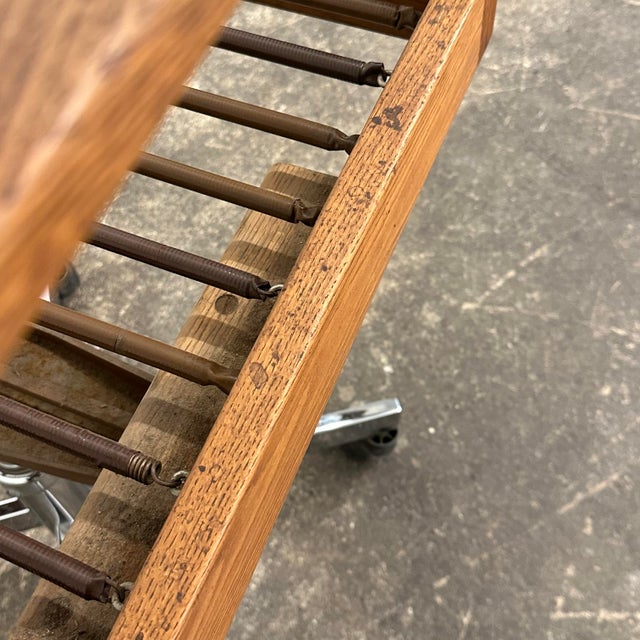 Brown Arden Riddle 1971 Oak Swivel Rocking Mid Century Office Chair on Casters For Sale - Image 8 of 12