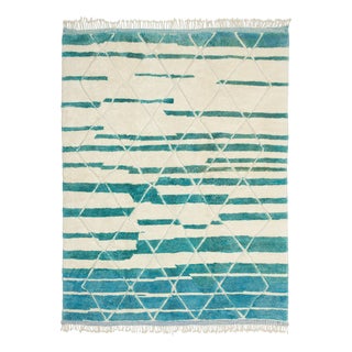 Hand-Knotted Wool Rug by Azele Studio For Sale
