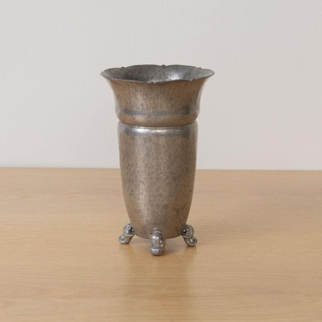 Art Nouveau Danish Art Nouveau Pewter Vase for Gerotin, 1920s For Sale - Image 3 of 10