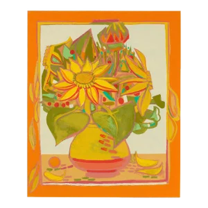 Francoise Gilot (1921-2023) “Sunflowers With Fallen Petals” Signed Serigraph