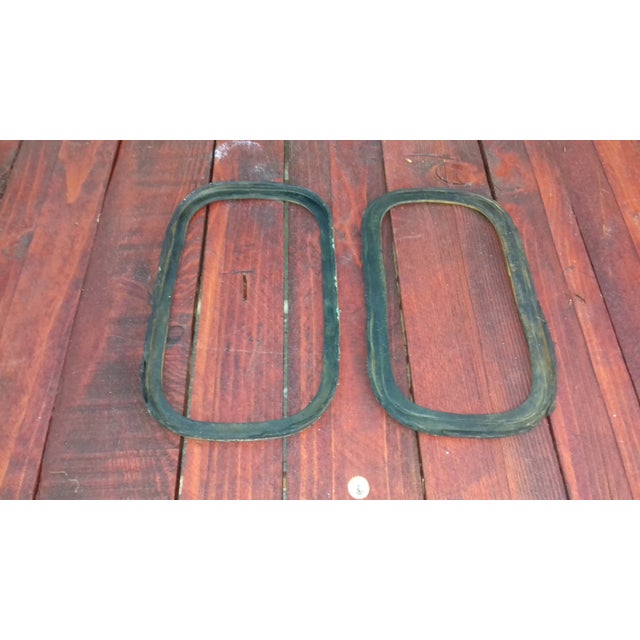 Vintage Romanian Industrial Brass Bulkhead Wall Light For Sale - Image 6 of 11