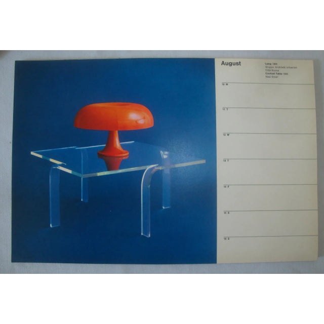 1970 MidCentury Modern Design Lucite Calendar For Sale - Image 4 of 13