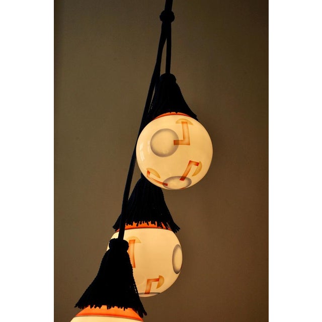Pendant Light with Three Glass Balls, 1925 For Sale - Image 11 of 14